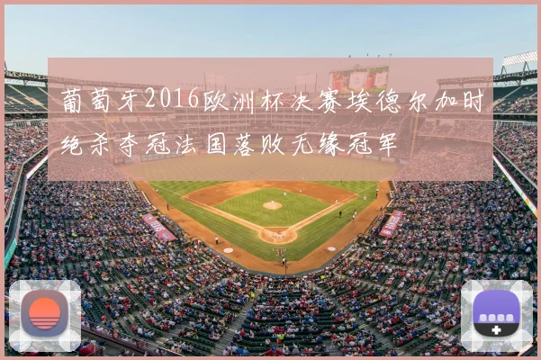 葡萄牙2016欧洲杯决赛埃德尔加时绝杀夺冠法国落败无缘冠军